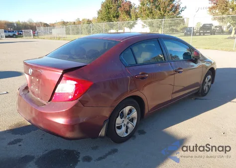 2012 Honda Civic Lx z USA, uszkodzony, nr VIN 2HGFB2F58CH607574